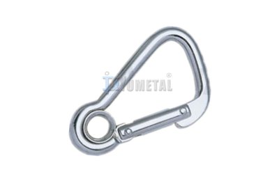 S.SK12 Oblique Angle Snap Hook with Eyelet & Rivets at Both End